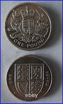 66 x £1 ONE ROUND POUND, COINS. EDINBURGH, LONDON, BRIDGES, 1983-2015, CARDIFF