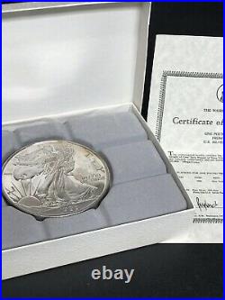 999 One Troy Pound Silver From The U. S. Silver Eagle Washington Mint COA