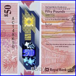 AC 14865x Uncirculated Royal Bank of Scotland Polymer £50 note of 27 May 2020