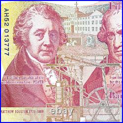 AH52 013777 Uncirculated Bank of England Paper £50 note of November 2011