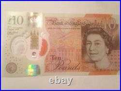 Ak47 £10 New Ten Pound Note Polymer Rare Ak47 Serial Number. Excellent Condition