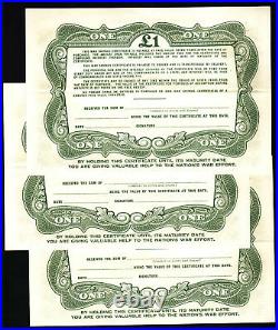Australia. 1944 (WW. 11) War Savings Certificate for 1 Pound x 3 Consecutive