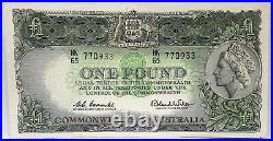 Australia 1961. One Pound Banknote. Scarce Last Prefix. Hk-65