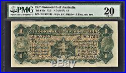 Australia KGV One Pound 1927 Riddle-Heathershaw Pick-16c Very Fine PMG 20