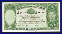 Australia ONE POUND KGVI Commonwealth COOMBS WILSON Signature R32 Exceptional