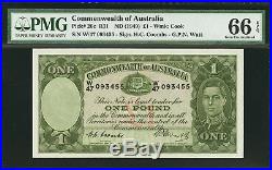 Australia One Pound 1949 Pick-26c R31 GEM UNC PMG 66 EPQ HIGHEST GRADE