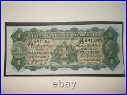 Australia early one pound note George V Riddle Heathershaw 1927 estate