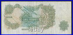 B308 Fforde 1967 One Pound £1 Banknote N01m 185142 Avf First Run