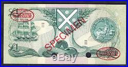 Bank Of Scotland One pound, Specimen, A/1 0000000, 10-8-1970, Banknote Year