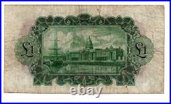Bank of Ireland One Pound / £1 Ploughman 6th Sept 1937 Brennan & Cargan