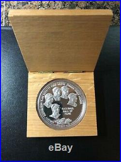 Baseball Hall of Fame Silver PROOF One Troy Pound BABE RUTH TY COBB