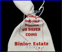 Binion Estate Sealed One Half Pound Bag Uncirculated Us Silver Coins