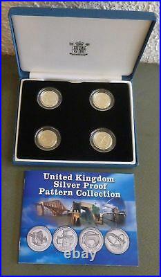 Bridge Design £1 Pattern Collection Royal Mint Sterling Silver Proof 4-Coin Set