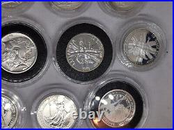 Britannia £1 ONE POUND COIN collection x 18 UK United Kingdom silver gold