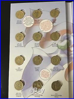 British Coin Hunt one pound full set 1st edition royal mint album £1 collection