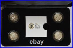 Capital Cities £1 silver proof Piedfort 2010-2011 4 Coin Set COA Edinburgh