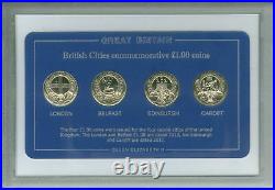 Capital City Cities £1 Coin (BU UNC) London Belfast Edinburgh Cardiff Gift Set