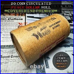 Circulated Peace Silver $1 20 Coin Roll Premium Woolworth/Woolco