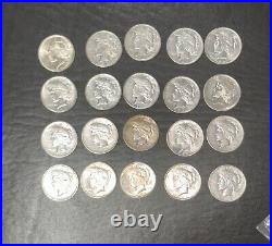 Circulated Peace Silver $1 20 Coin Roll Premium Woolworth/Woolco