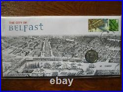 Cities 4x £1 Coin Covers London Edinburgh Belfast Cardiff 2010 2011 fdc pnc