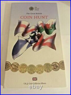 Coin Hunt £1 Album, INCL Completer Medallion, ALL coins incl Capital City coins