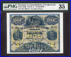 Commercial Bank of SCOTLAND Ltd One Pound 2nd January 1920 Pick-S323b VF PMG 35