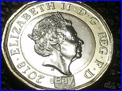 Double Die Struck Royal Mint Error 2018 One £1 Pound Coin Unc Condition