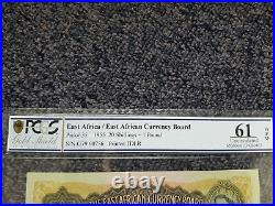 East Africa 20 Shillings/ 1 Pound 1955 PCGS 61 UNC, Pick #35, QE II. Rare