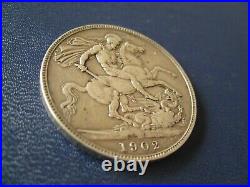 Edward VII Silver Crown 1902 S. 3978 Fine to VF grades