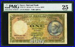 Egypt, 1 Pound 1926 Signed. Hornsby Pmg Vf 25 (cz. 18), Rare