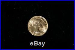 Elizabeth II Moneta Oro Gold One Pound SOVEREIGN 1 Sterlina 1958