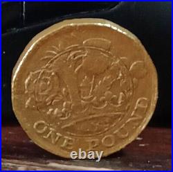 Error One Pound Coin 2017 £1 one colour
