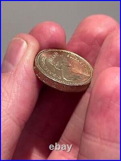 Extremely Rare UPSIDE DOWN 1983 £1 coin, Tetley Tea Promotion never used