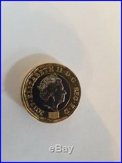 Extremely rare one pound coin miss stamped