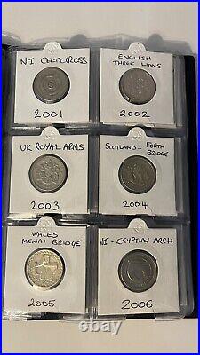 Full Date Run Of £1 Old Round Coins. All Kept In Coin Cases And In Case