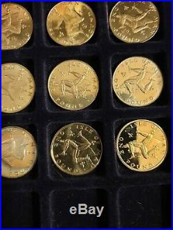 Full Die Mark Set Of IOM Isle Of Man Thin One Pound £1 Perceys Coins RARE
