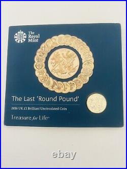 Full Set Of Old Round £1 Coins In Album