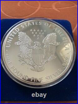 Giant And Rare Uncirculated One Pound Silver Eagle 1996 The Washington Mind