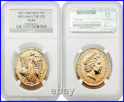 Great Britain 2001 Britannia-Una and the Lion 100 Pounds 1 oz Gold NGC MS65