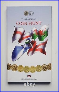 Great British Coin Hunt £1 One Pound Album, 24 Coins plus Completer Medal