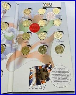 Great British Coin Hunt £1 One Pound Album Full Set COLLECTORS + Completer Medal