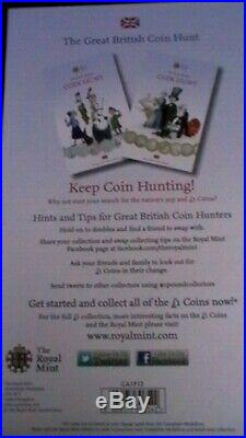 Great British Coin Hunt Album 24 One Pound Coins And Completer Medallion