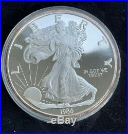 HUGH ROUND 16oz. / One Pound TROY 1986 Washington Mint. 999 Pure Silver