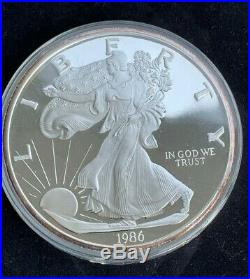 HUGH ROUND 16oz. / One Pound TROY 1986 Washington Mint. 999 Pure Silver
