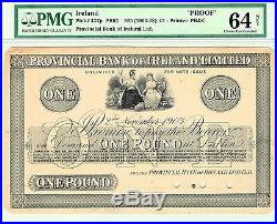 Ireland 1903 Proof £1 One Pound Certified Choice Unc Pmg 64 Net Very Rare