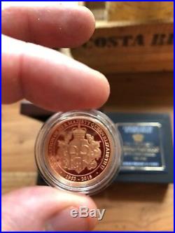 Isle Of Man Gold Proof One Pound Coin 2018 Rare COA 129 Of 495