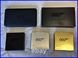 James Bond 2020 UK 1 Oz Silver Proof 3 Coin Series With Set Box From Royal Mint