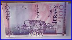 Jersey £100 Banknote One Hundred Pound Diamond Jubilee note prifix QE60009112