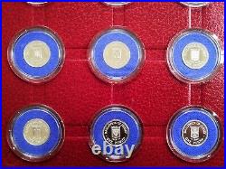 Jersey Collection Of Silver Proof 12 Parishes £1 One Pound coins RARE Red Case