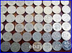 Job Lot Of 100 X Old Round £1 One pound Coins Circulated LOT 1